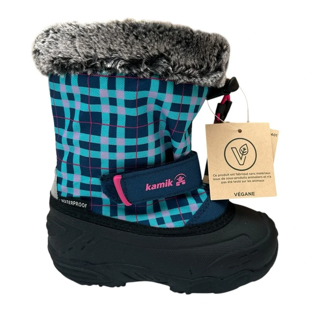 Kamik Toddler Girls Waterproof Snow Winter Boots Size 9 Aqua Pink Navy Teal‎